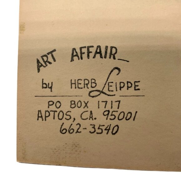 1984 Herb Leippe Handsigned Art Poster junkyard cars Santa Cruz sketch sepia - Picture 7 of 9